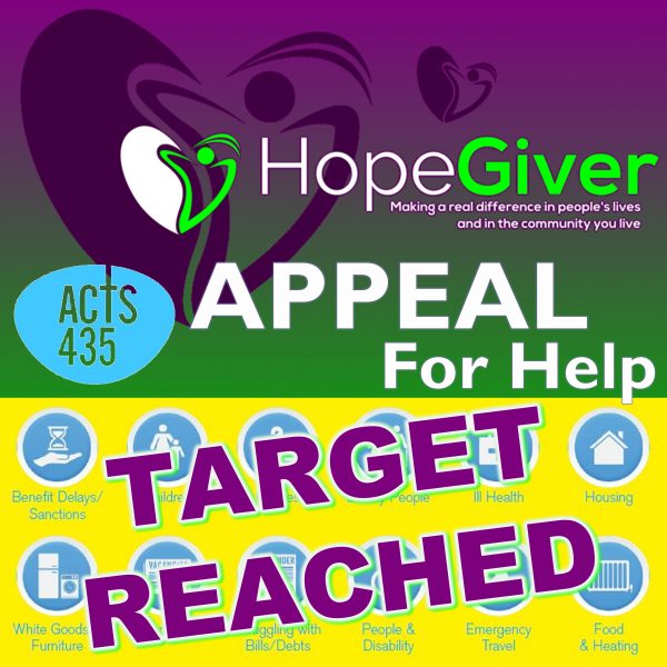Appeal for Help - Target Reached